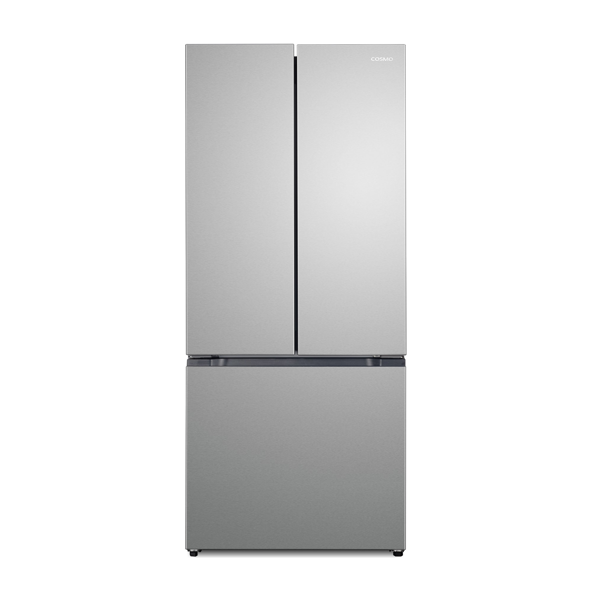 Cosmo Counter-Depth 17.5-cu ft 3 -Door French Door Refrigerator with Ice Maker ( Stainless Steel ) ENERGY STAR Certified
