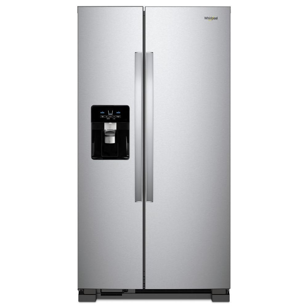 Whirlpool 21.4-cu ft Side-by-Side Refrigerator with Ice Maker ,Water and Ice Dispenser ( Stainless Steel ) ENERGY STAR Certified