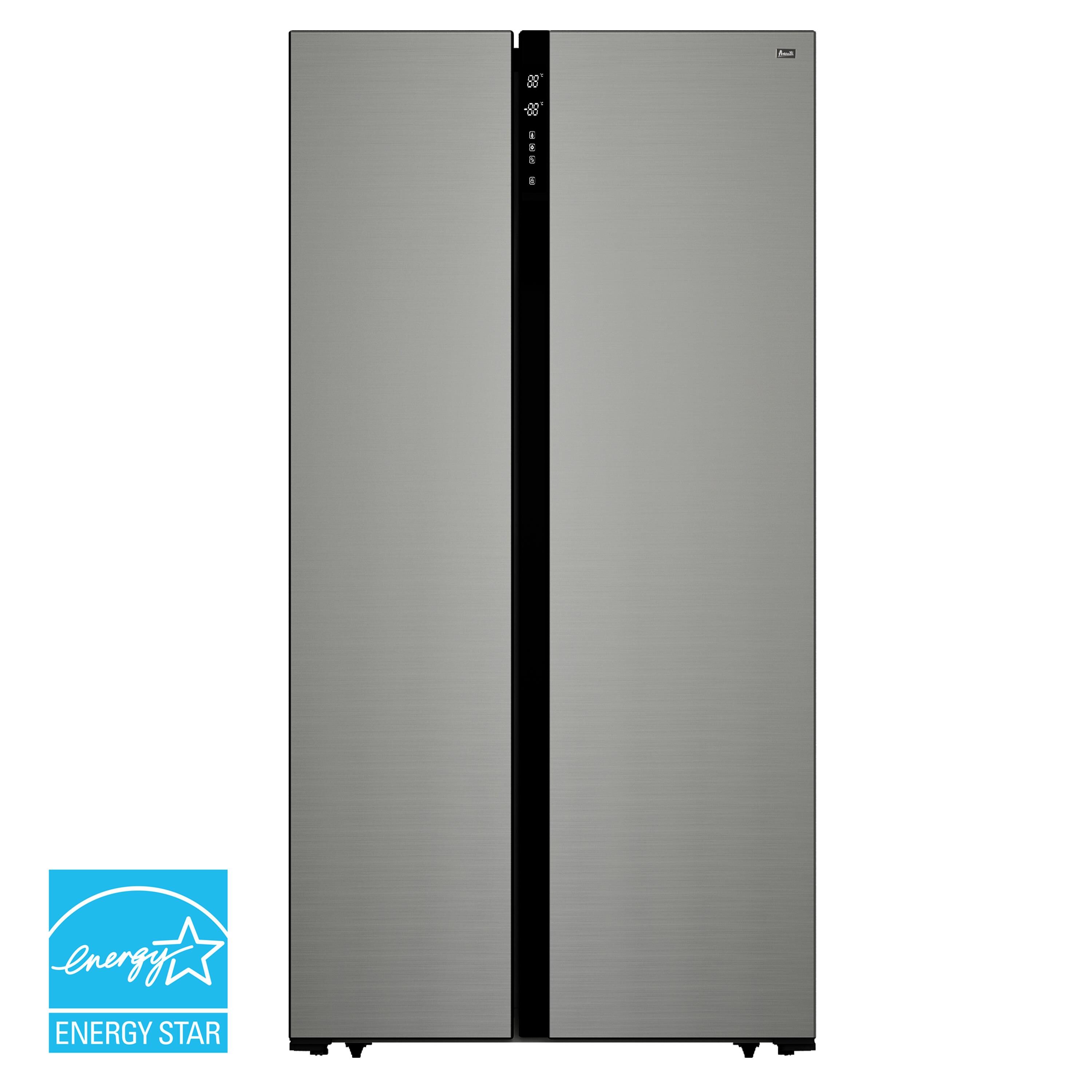 Avanti 15.6-cu ft Counter-Depth Side-by-Side Refrigerator ( Stainless Steel )