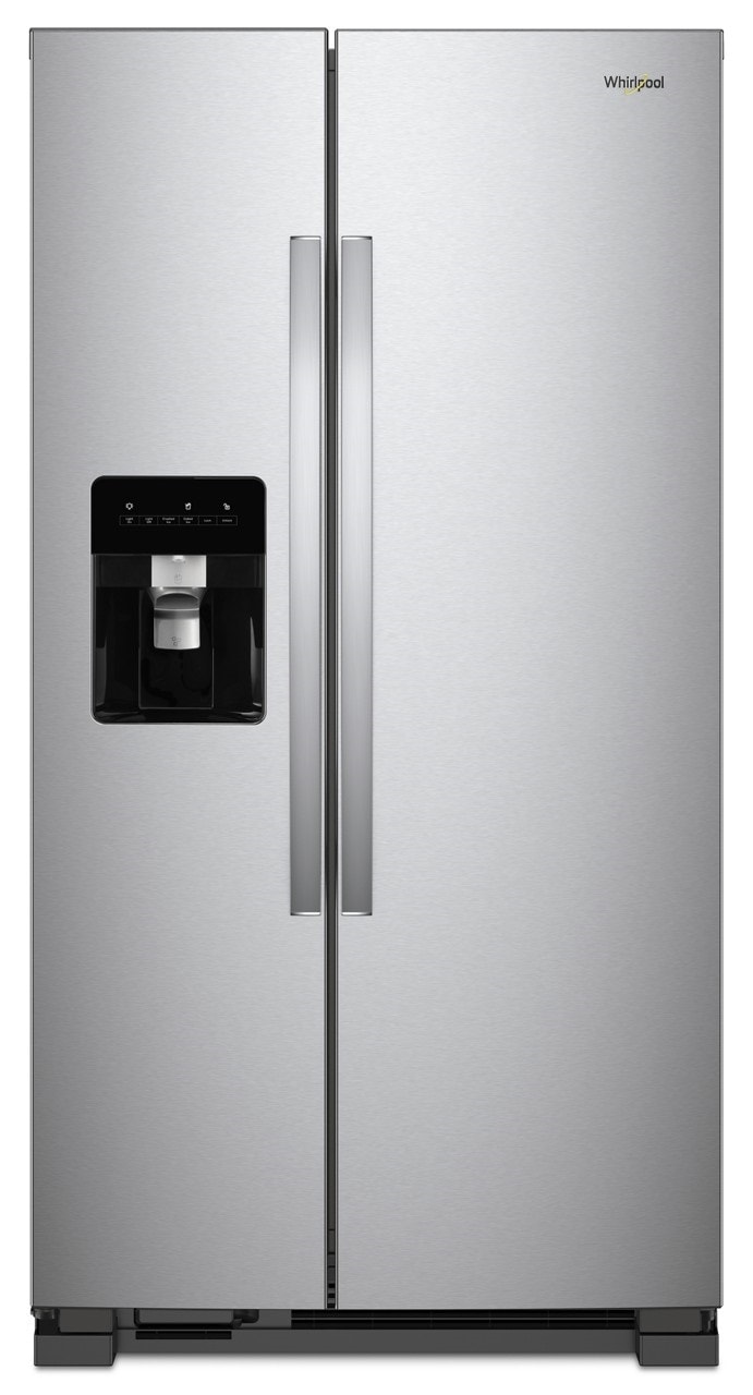 Whirlpool 24.6-cu ft Side-by-Side Refrigerator with Ice Maker ,Water and Ice Dispenser ( Fingerprint Resistant Stainless Steel )