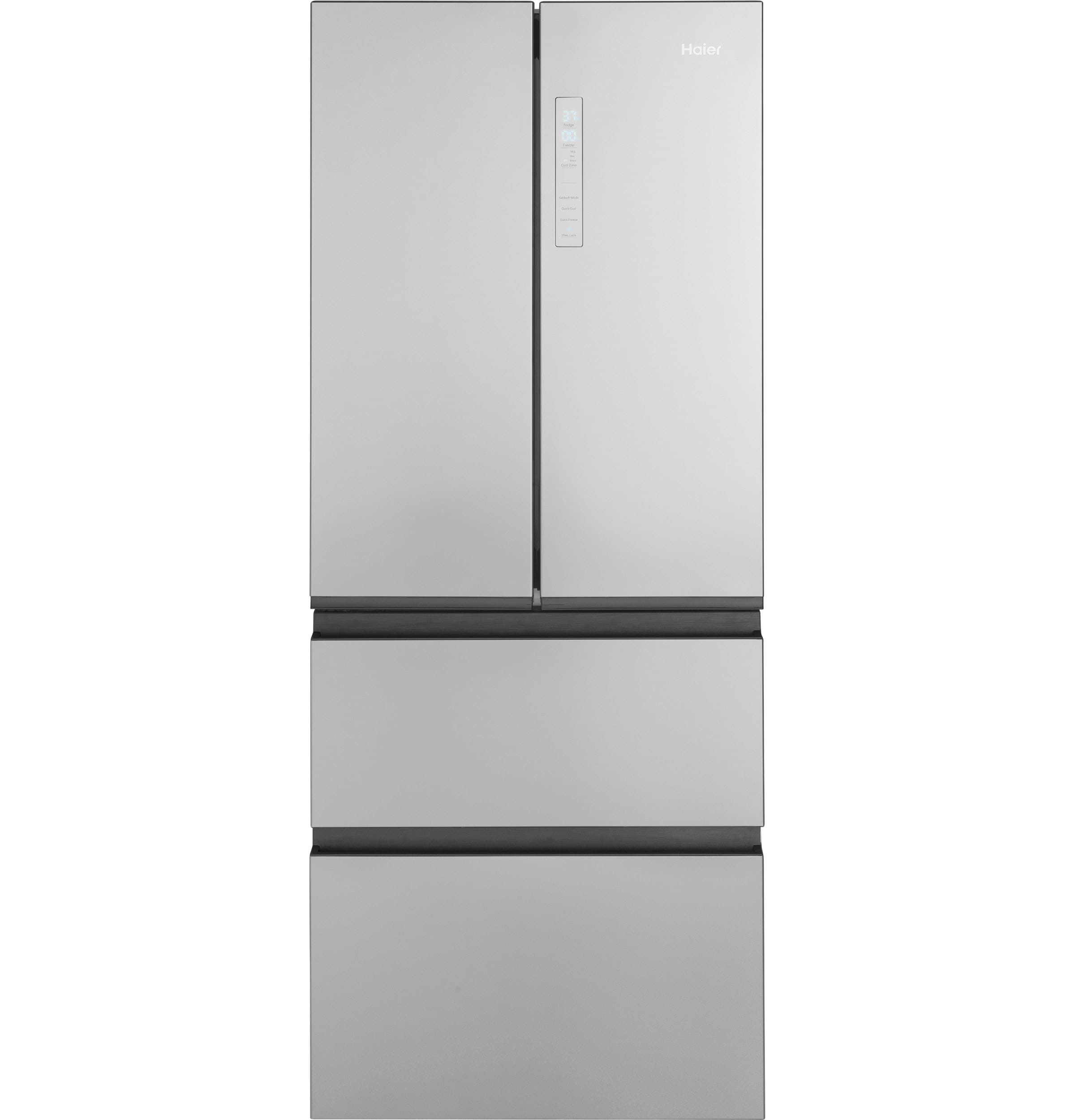 Haier Counter-Depth 14.5-cu ft 4 -Door French Door Refrigerator Optional (sold separately) ( Stainless Steel )