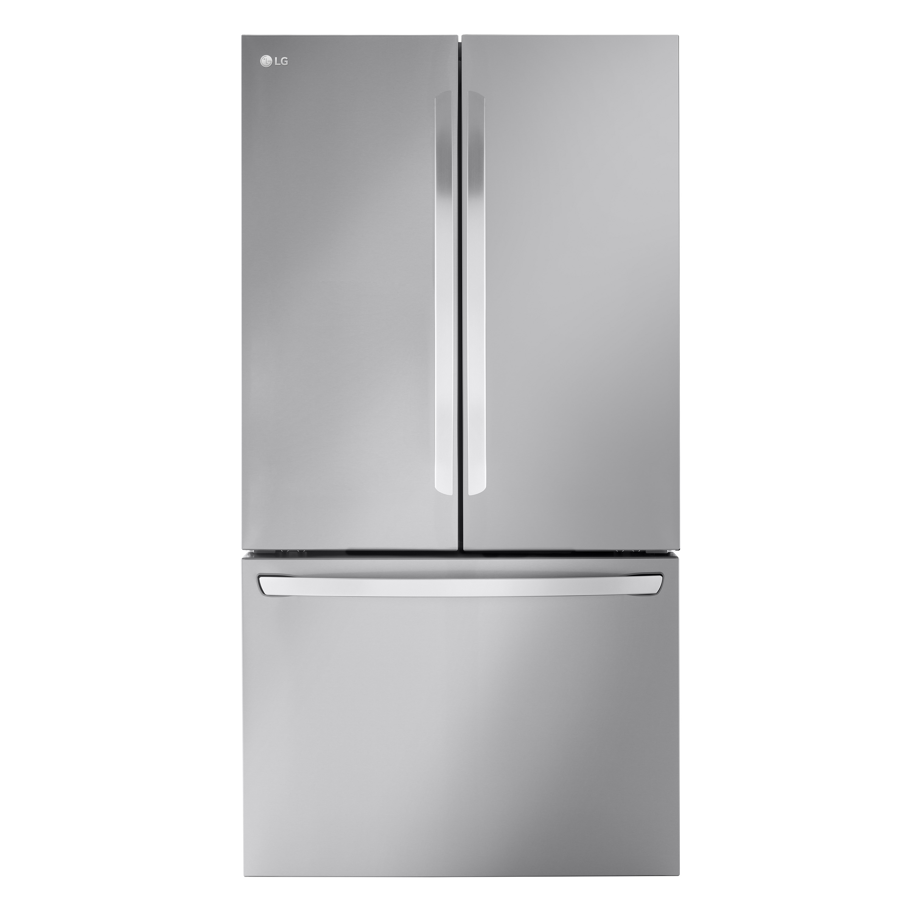 LG Counter-Depth MAX 26.5-cu ft 3 -Door Smart Compatible French Door Refrigerator with Ice Maker with Water Dispenser ( Stainless Steel ) ENERGY STAR Certified