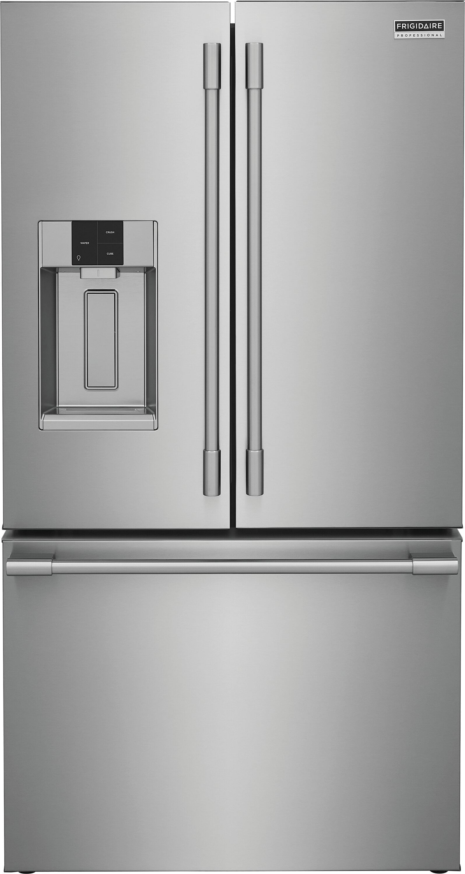 Frigidaire Professional Counter-Depth 22.6-cu ft 3 -Door French Door Refrigerator with Dual Ice Maker with Water and Ice Dispenser ( Smudge-Proof Stainless Steel ) ENERGY STAR Certified